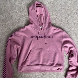 Vans Pink Checkered Boxy Hoodie
